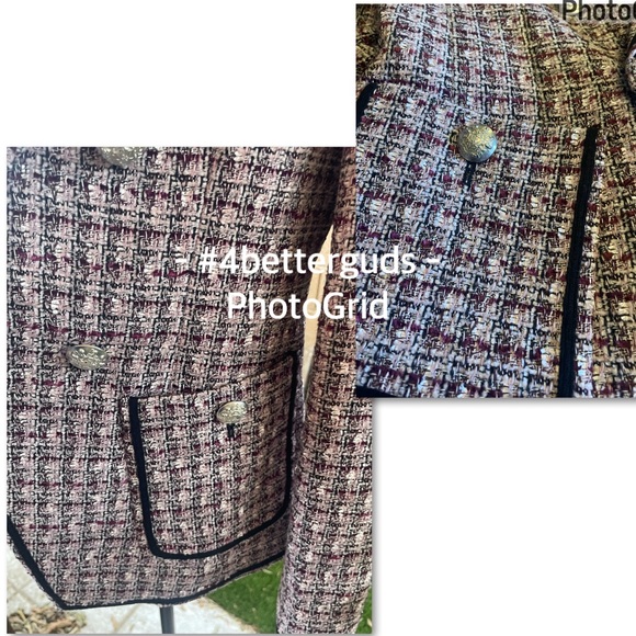 New Veronica Beard “Theron” Tweed Double Breasted Tailored Trim Jacket Size 6 - Picture 7 of 16